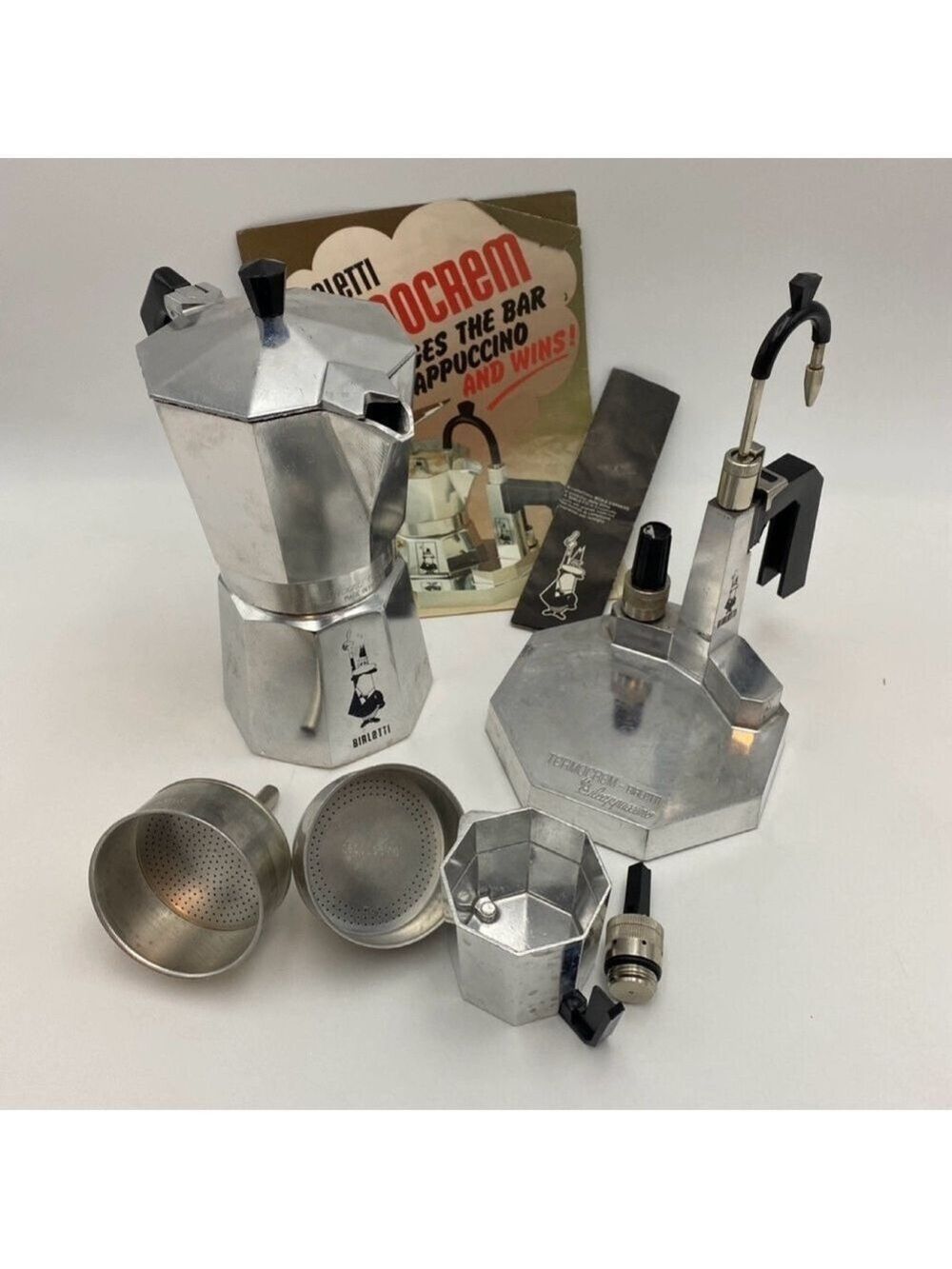 Vintage Bialetti Termocrem Stovetop Espresso Coffee Maker Made in Italy! 1980s